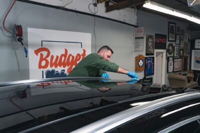expert ceramic coating applied on car at budget auto detailing in burlington on